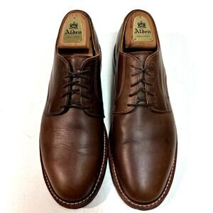 EXCELLENT Oak Street Bootmakers Natural Brown Plain Toe Blucher Made in USA 10